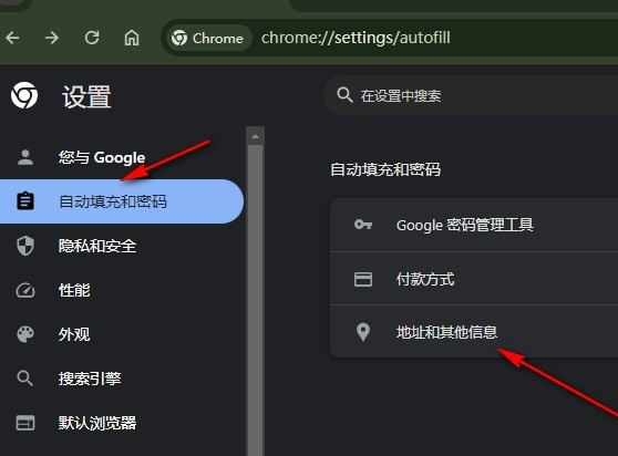 谷歌浏览器如何添加地址信息4