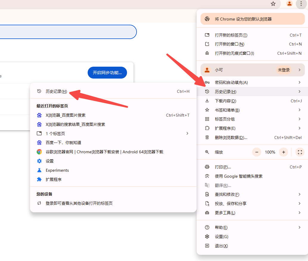 如何在Chrome浏览器中删除或修改网页上的历史记录2