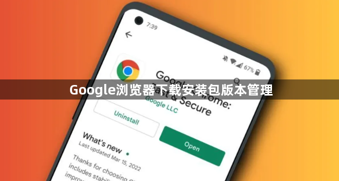 Google浏览器下载安装包版本管理1