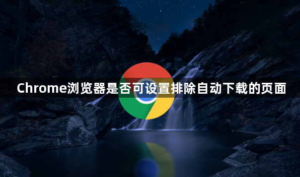 Chrome浏览器是否可设置排除自动下载的页面1