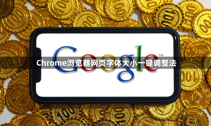 Chrome浏览器网页字体大小一键调整法1