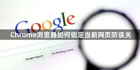 Chrome浏览器如何锁定当前网页防误关1