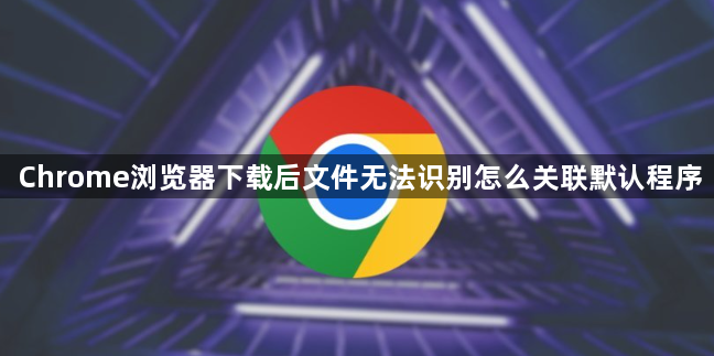 Chrome浏览器下载后文件无法识别怎么关联默认程序1