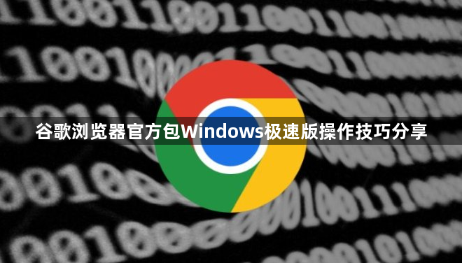 谷歌浏览器官方包Windows极速版操作技巧分享1