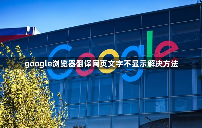 google浏览器翻译网页文字不显示解决方法1