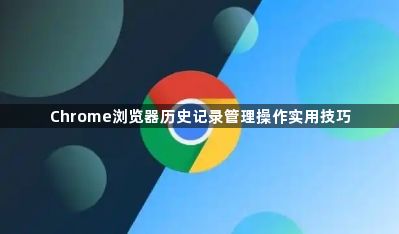 Chrome浏览器历史记录管理操作实用技巧1