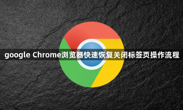 google Chrome浏览器快速恢复关闭标签页操作流程1