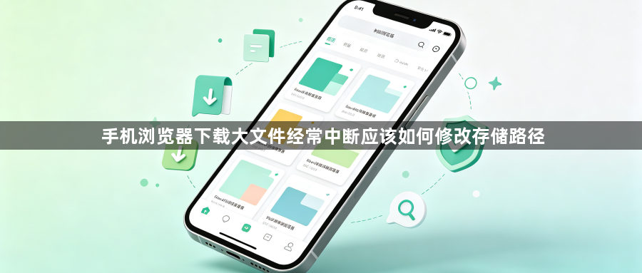 手机浏览器下载大文件经常中断应该如何修改存储路径1