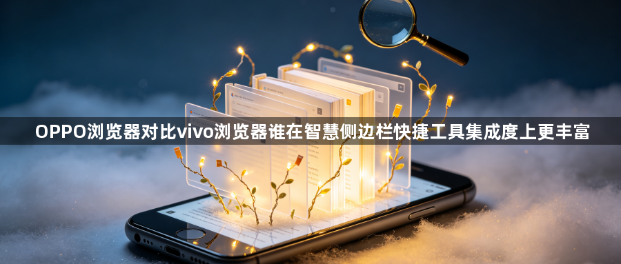 OPPO浏览器对比vivo浏览器谁在智慧侧边栏快捷工具集成度上更丰富1