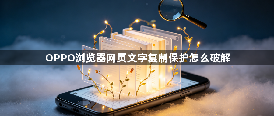 OPPO浏览器网页文字复制保护怎么破解1