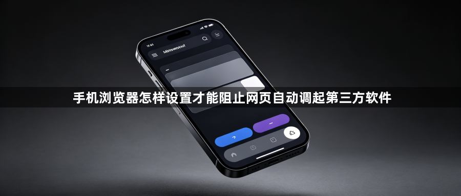 手机浏览器怎样设置才能阻止网页自动调起第三方软件1