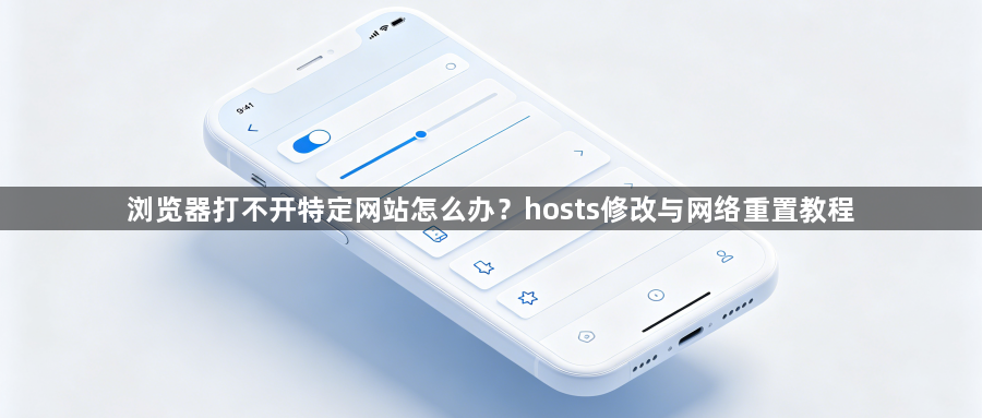 浏览器打不开特定网站怎么办？hosts修改与网络重置教程1