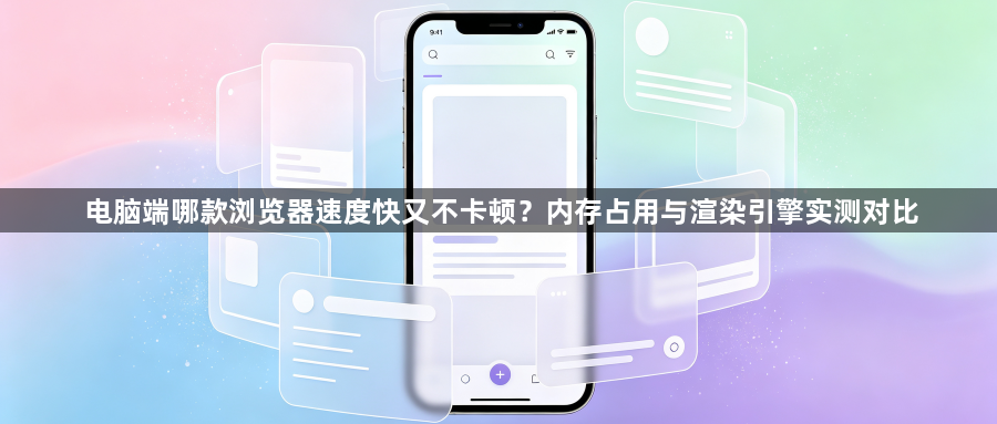 电脑端哪款浏览器速度快又不卡顿?内存占用与渲染引擎实测对比1