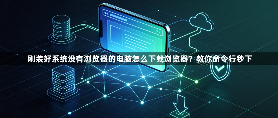 刚装好系统没有浏览器的电脑怎么下载浏览器？教你命令行秒下1