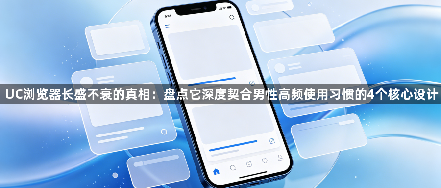 UC浏览器长盛不衰的真相：盘点它深度契合男性高频使用习惯的4个核心设计1