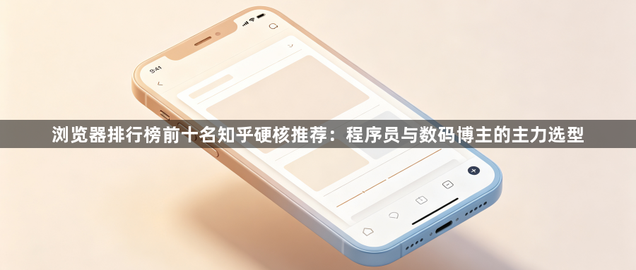 浏览器排行榜前十名知乎硬核推荐：程序员与数码博主的主力选型1