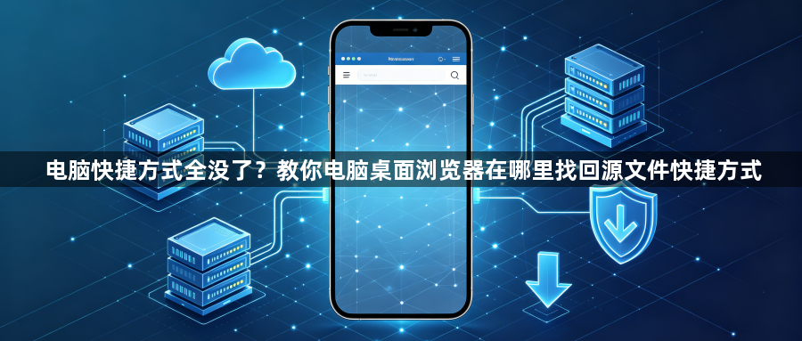 电脑快捷方式全没了?教你电脑桌面浏览器在哪里找回源文件快捷方式1